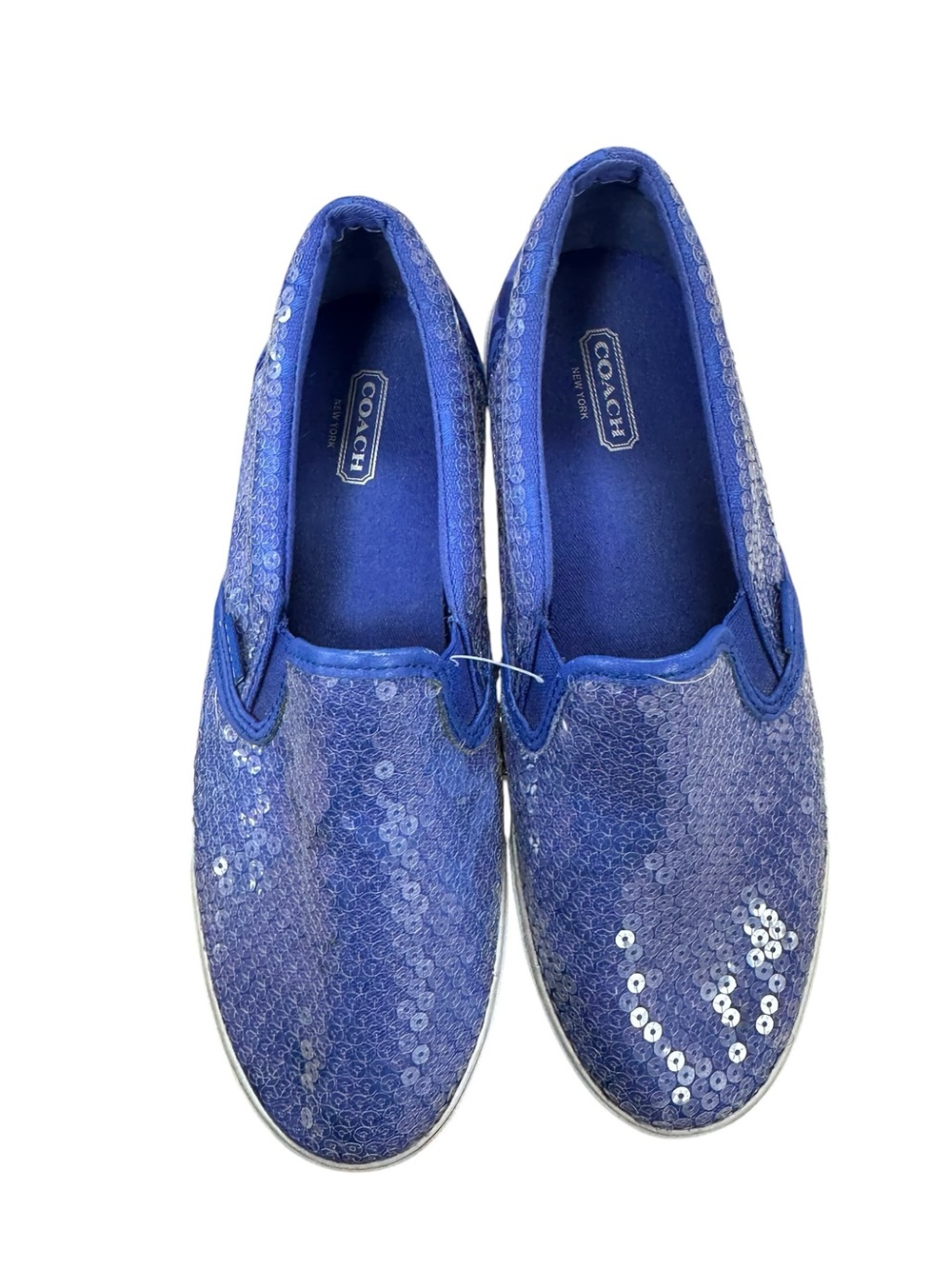 Coach KivysRoyal Blue Sequin Slip-On Sneakers